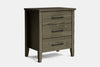 Ivydale Wide 3 Drawer Bedside Table - Ash