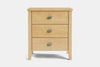 Ivydale Wide 3 Drawer Bedside Table - Pine