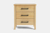 Ivydale Wide 3 Drawer Bedside Table - Pine