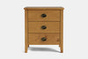 Ivydale Wide 3 Drawer Bedside Table - Pine