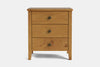 Ivydale Wide 3 Drawer Bedside Table - Pine