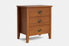 Ivydale Wide 3 Drawer Bedside Table - Pine