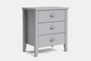 Ivydale Wide 3 Drawer Bedside Table - Pine