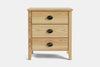 Ivydale Wide 3 Drawer Bedside Table - Ash