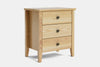 Ivydale Wide 3 Drawer Bedside Table - Ash