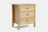 Ivydale Wide 3 Drawer Bedside Table - Ash