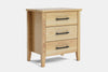 Ivydale Wide 3 Drawer Bedside Table - Ash