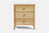 Ivydale Wide 3 Drawer Bedside Table - Ash