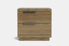 McKenzie 2 Drawer Bedside Table - Ash
