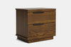McKenzie 2 Drawer Bedside Table - Ash