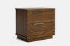 McKenzie 2 Drawer Bedside Table - Ash