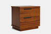McKenzie 2 Drawer Bedside Table - Ash