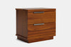 McKenzie 2 Drawer Bedside Table - Ash