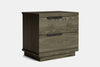 McKenzie 2 Drawer Bedside Table - Ash