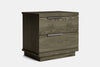 McKenzie 2 Drawer Bedside Table - Ash