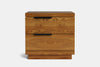 McKenzie 2 Drawer Bedside Table - Ash