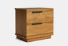 McKenzie 2 Drawer Bedside Table - Ash