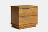 McKenzie 2 Drawer Bedside Table - Ash