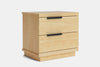 McKenzie 2 Drawer Bedside Table - Pine