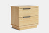 McKenzie 2 Drawer Bedside Table - Pine