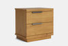 McKenzie 2 Drawer Bedside Table - Pine