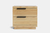 McKenzie 2 Drawer Bedside Table - Ash
