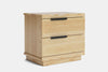 McKenzie 2 Drawer Bedside Table - Ash