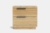 McKenzie 2 Drawer Bedside Table - Ash
