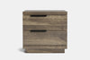 McKenzie 2 Drawer Bedside Table - Ash