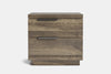 McKenzie 2 Drawer Bedside Table - Ash