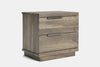 McKenzie 2 Drawer Bedside Table - Ash