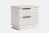 McKenzie 2 Drawer Bedside Table - Ash