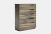 McKenzie 5 Drawer Tallboy - Ash