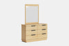 McKenzie 6 Drawer Dresser & Mirror - Pine