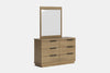 McKenzie 6 Drawer Dresser & Mirror - Pine