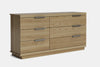 McKenzie 6 Drawer Large Lowboy - Ash