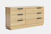 McKenzie 6 Drawer Large Lowboy - Ash