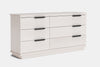 McKenzie 6 Drawer Large Lowboy - Ash