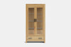 Metro 2 Door Display Cabinet - Ash