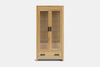 Metro 2 Door Display Cabinet - Ash