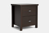 Portland 2 Drawer Bedside Table