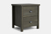 Portland 2 Drawer Bedside Table
