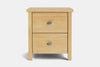 Portland 2 Drawer Bedside Table