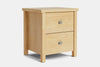 Portland 2 Drawer Bedside Table