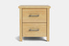 Portland 2 Drawer Bedside Table