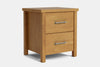 Portland 2 Drawer Bedside Table