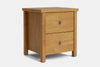 Portland 2 Drawer Bedside Table