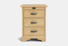 Villager 3 Drawer Bedside Table