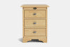Villager 3 Drawer Bedside Table