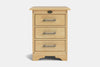 Villager 3 Drawer Bedside Table